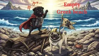 Two Pugs Reaching a Wild Greek Beach | Calm Adventure