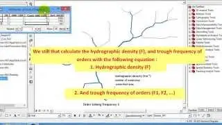 How to count the number of streams (Summarize) to calculate: hydrographic density & frequency trough