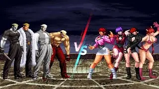 Ryuji Yamazaki Team vs Shermie Team [Kof2002 Mugen]
