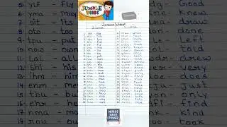 Jumble Words With Answers| Anagram Words| Cross Words|Kirtisnotebook