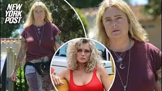 &lsquo;Baywatch&rsquo; star Erika Eleniak looks unrecognizable in rare outing