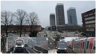 HVV 🚉🚂🚇 Hamburger Verkehrs Verbund. U3 U-Bahn  Mundsburg🚂🚍 Stasiun Kereta Api Di Hamburg.