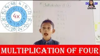 Multiplication Table | Four Times | Multiplication of Four | English with Sanjana