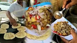 Most Selling Kulche Indian Street Food 😋 || how to make chole Kulche at home 