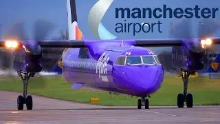 13 CLOSEUP TAKEOFFS at Manchester Airport (with ATC) - Evening Departures, February 2020