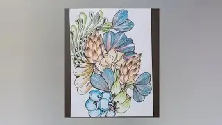Zentangle pattern tutorial |beginners zentangle art |step by step zentangle #art #zenart #zentangle