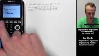 Bivariate Statistics: Exponential Regression {TI 84 Plus CE}