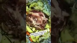 Ceafa de porc si legume in staniol la cuptor #shortsfeed #shortsyoutube #shortsbeta #shortsvideo
