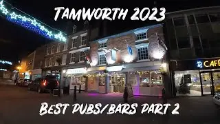 Tamworth Town Centre Night Walk Part 2 | Best Pubs Bars On High Street | December 2023 England UK