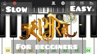 MABHARAT- Title Song। Easy Tutorial। Perfect Piano Mobile। Best For Begginers।