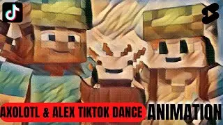 Minecraft's Axolotl & Alex Dancing | TikTok Dance | Minecraft Animation | #shorts #viral #minecraft