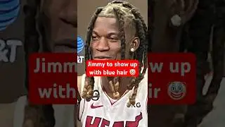 Will Jimmy Butler pull up with blue hair? #nba #basketball #nbabasketball #jimmybutler #sports