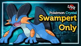 🔴 LIVE - Swampert Only - How fast can I beat Pok&eacute;mon Crystal? - Gen III Backport