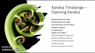 Opening Karakia