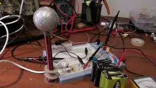 One wire energy transmission using Tesla coil 2