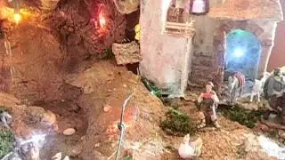 presepe  2013 con cascata ruscello fatto con schiuma