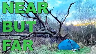 Wildcamping overnighter in a forest clearing. Camping in a Terra Nova tent. Bikepacking in 206