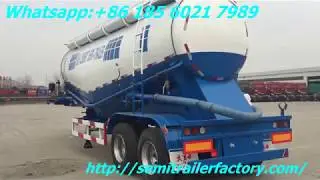 2 axle Bulk cement tanker , Bulk powder tanker with BPW axle China Cement silo trailer for sale