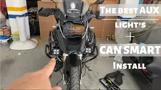 The BEST AUX lights you can buy | Denali D4 INSTALL | Can SMART hookup to BMW R1250GS