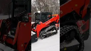 Kubota SVL75-3 out doing work in the snow ☃️ #skidsteer #equipment #kubota #snow #farming #ranch