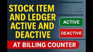 How to Control Stock Items and Parties at Billing Counter in Tally | TDL With Om