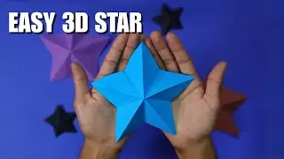 How to Make an Easy 3D Paper Star ⭐ | Kirigami Tutorial | ASMR