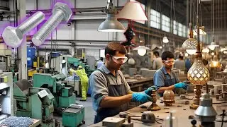 Japanese Style Handmade Lamp Making || Manufacturing Process Of Universal Nut Bolt In Factory