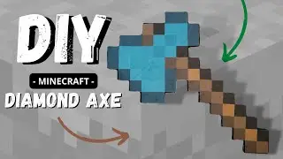 Алмазный топор из Minecraft | Картон своими руками