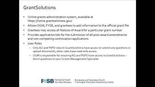 Grants Management for RHY Grantees (2020 National RHY Grantees Training)