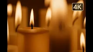 4K Burning Candles with Relaxing Music 🔥 Deep Sleep, Reduce Anxiety, Stress Relief, Meditation, Yoga