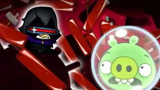 Speeding through danger zone only with bounce pads I Angry bird's space: cosmic madness mod