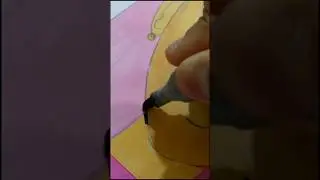 Drawing a new character with touch five markers! #arts  #shorts