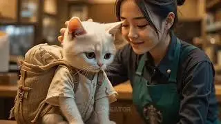 Cute cat with owner 😁😁🤩 #ai #cat #ekmotahathighumechala #viralvideos #motivation #lifeisbutadream
