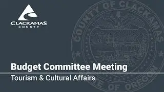 Tourism & Cultural Affairs Budget Presentation 2018