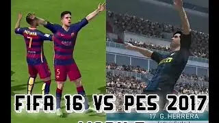 PES 2017 VS FIFA 16 mobile compare graphics