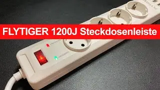 FLYTIGER 1200J Steckdosenleiste mit &Uuml;berspannungsschutz, &Uuml;berlastschutzschalter und 3 USB | Unboxing