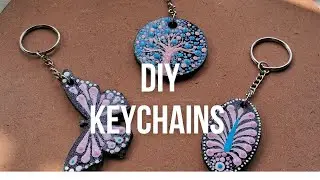 DIY Dot Painting  Keychains | Easy Handmade Dot Painting Keychain Ideas |