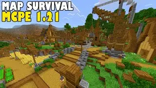 MAP SURVIVAL MCPE 1.21 INI RINGAN BANGET DI HP KENTANG