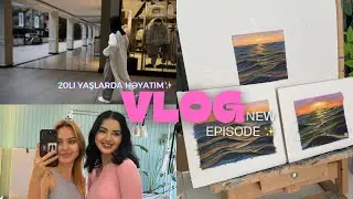 Vlog| 20’li yaşlarda mənimlə bir neçə gün✨rəsm🎨hamam otağı dekorunu tamamladıq💕favori ənliklərim💅🏻