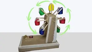 How to Make an Electric Ferris Wheel Using Cardboard | DIY Project