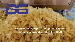 Triangular corn cone pellet ready to cook snack pellets extruder machine Bugles corn chips process
