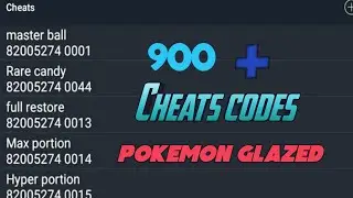 Pokemon glazed cheat codes || cheats codes