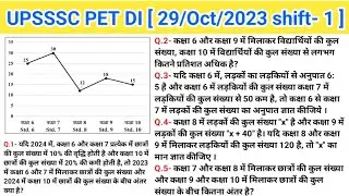 UPSSSC PET -2023 PREVIOUS YEAR PAPER || PET MATHS  || ग्राफ और तालिका || DI के ऐसे ही प्रश्न आते है