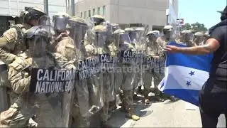 National Guard faces off with protesters hours after arriving in Los Angeles on Trump's orders