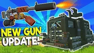 NEW SPUD GUN & DESTRUCTION UPDATE! - Scrap Mechanic Gameplay - Spud Gun New Update