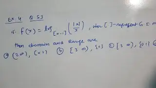 Domain and Range of function