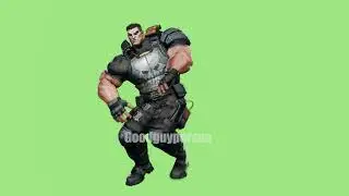 Punisher doing the Fortnite Default Dance [Green Screen]