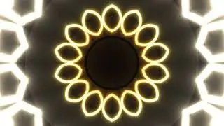 Hypnotic Visuals: Infinitely Radiating Golden Kaleidoscope Tunnel | 4K Motion Background 30 MIN