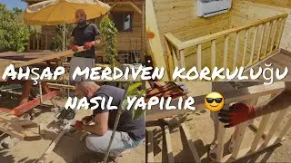 ahşap merdiven korkuluğu