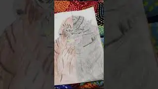 am draw Godzilla Kong half face 😎#Adhvit and # prathvik